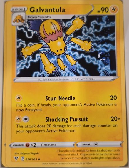 2020 Pokémon Sword & Shield Vivid Voltage #056 Galvantula — front