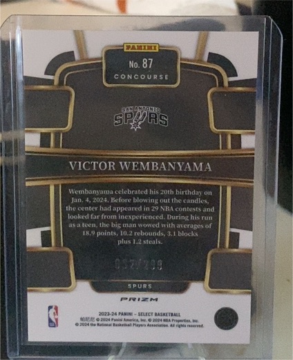 2023 Panini Select #87 Victor Wembanyama Concourse — front