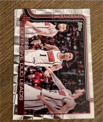 2025-26 Topps #297 Blastoff! Defensive Duo Leads Houston Rockets — front