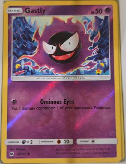 2017 Pokémon SM - Crimson Invasion #36 Gastly — front