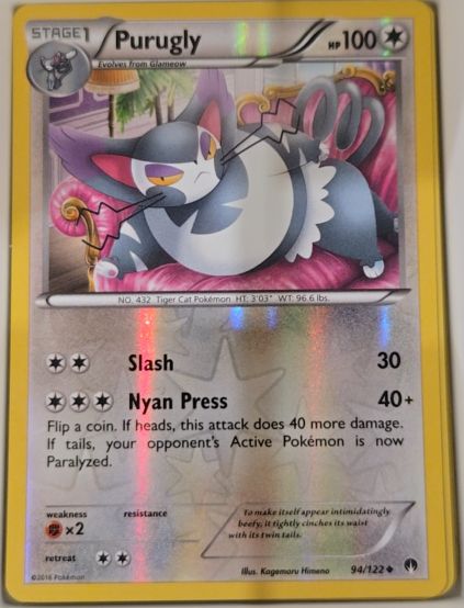 2016 Pokémon XY BREAKpoint #94 Purugly — front
