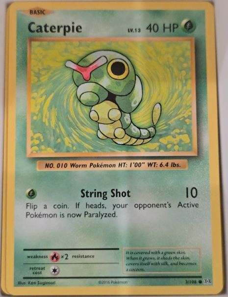 2016 Pokémon TCG XY Evolutions #3 Caterpie — front
