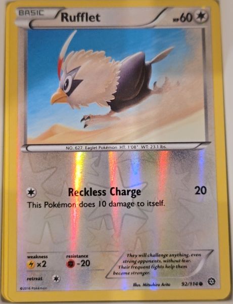 2016 Pokémon Steam Siege #92 Rufflet — front