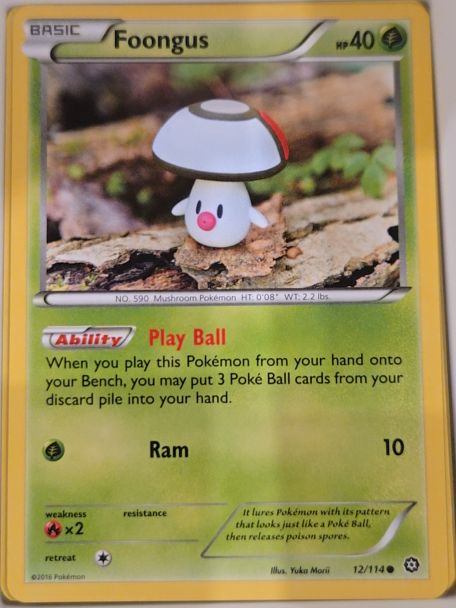 2016 Pokémon XY Steam Siege #12 Foongus — front