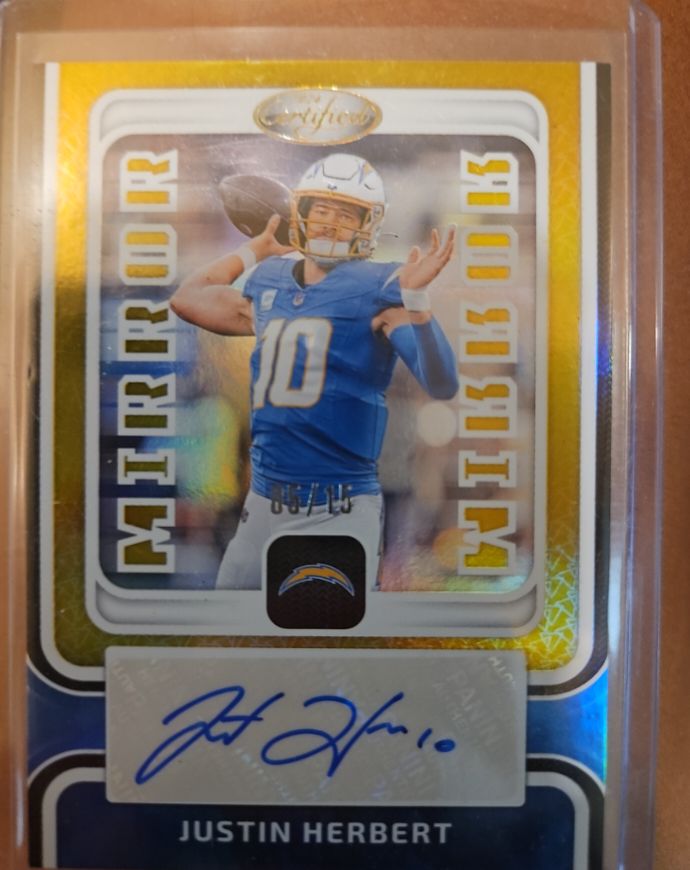 2024 Panini Certified Mirror Signatures #MS-JH Justin Herbert — front