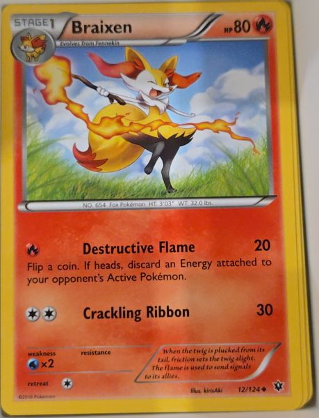2016 Pokémon TCG XY Fates Collide #12 Braixen — front