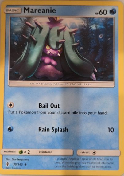 2017 Pokémon Sun & Moon Guardians Rising #39 Mareanie — front