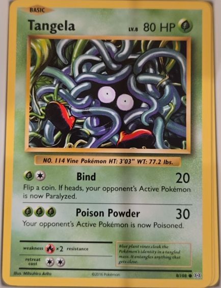 2016 Pokémon XY Evolutions #8 Tangela — front