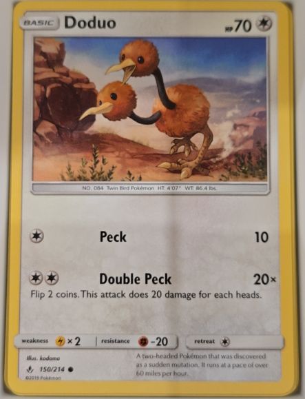 2019 Pokémon Sun & Moon Unbroken Bonds #150 Doduo — front