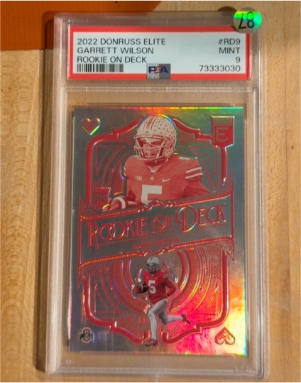 2022 Donruss Elite #RD9 Garrett Wilson Rookie On Deck — front