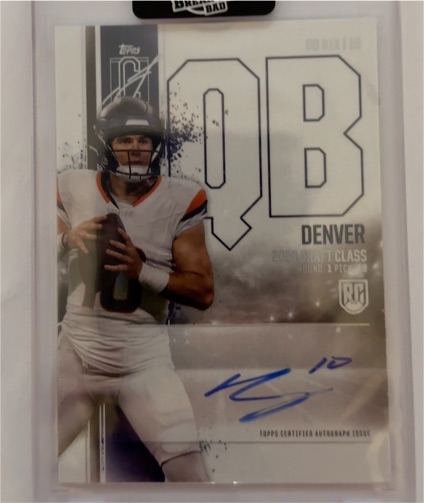 2024 Topps Signature Class #RCA-BN Bo Nix — front