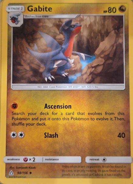 2018 Pokémon Sun & Moon Ultra Prism #98 Gabite — front