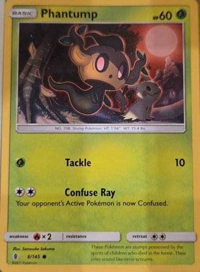 2017 Pokémon Sun & Moon Guardians Rising #6 Phantump — front