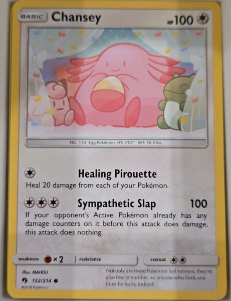 2018 Pokémon Sun & Moon Lost Thunder #152 Chansey — front
