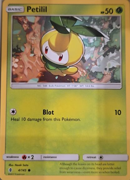 2017 Pokémon Sun & Moon Guardians Rising #4 Petilil — front