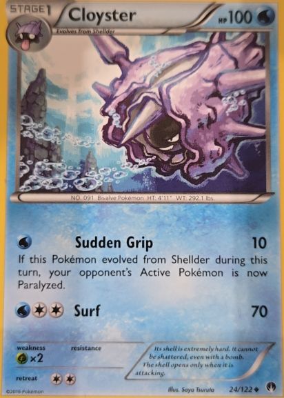 2016 Pokémon XY BREAKpoint #24 Cloyster — front