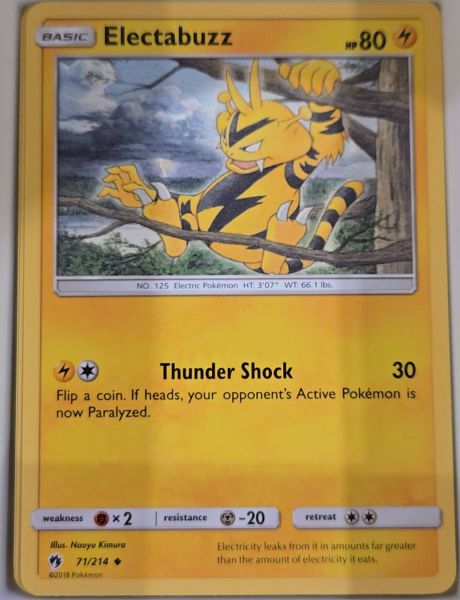 2018 Pokemon Lost Thunder #71 Electabuzz — front