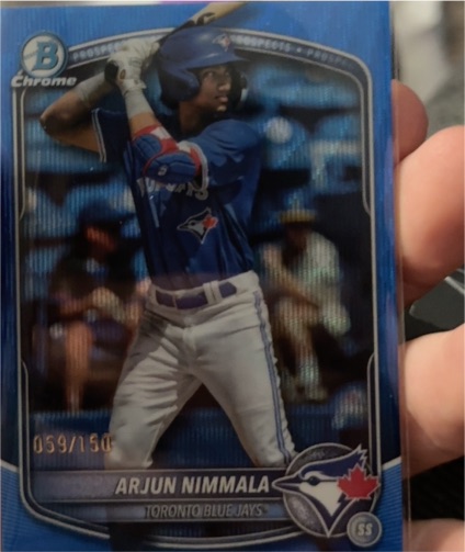 2025 Bowman Chrome #BCP-228 Arjun Nimmala — front