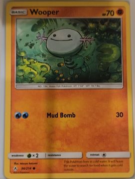 2019 Pokemon Sun & Moon Unbroken Bonds #96 Wooper — front