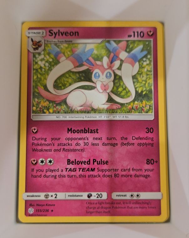 2019 Pokémon Sun & Moon Cosmic Eclipse #155 Sylveon — front