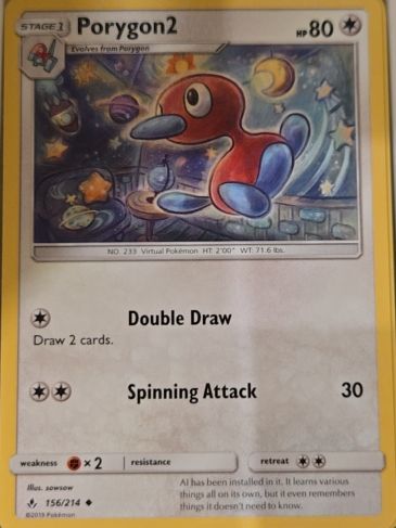 2019 Pokémon Sun & Moon Unbroken Bonds #156 Porygon2 — front