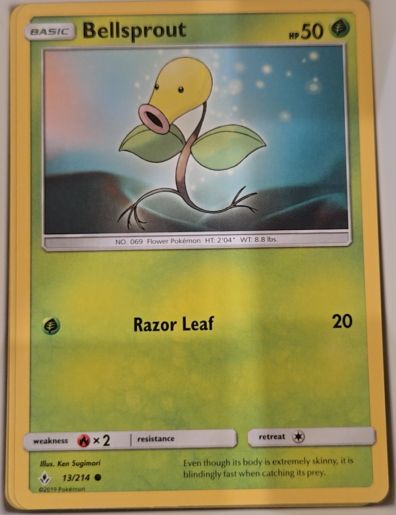 2019 Pokémon Sun & Moon Unbroken Bonds #13 Bellsprout — front