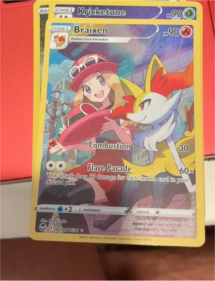 2022 Pokémon Silver Tempest Trainer Gallery #TG01 Braixen — front