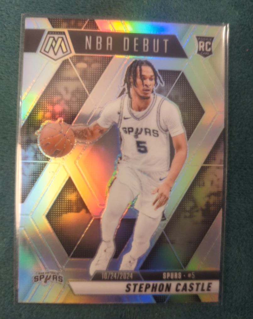 2024-25 Panini Mosaic #267 Stephon Castle NBA Debut Rookie Card — front
