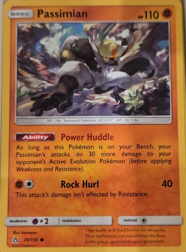 2017 Pokemon Sun & Moon Ultra Prism #70 Passimian — front