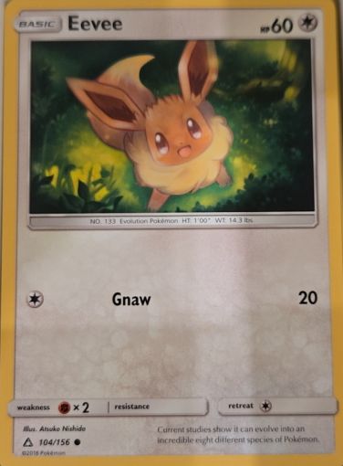 2018 Pokémon Sun & Moon Ultra Prism #104 Eevee — front