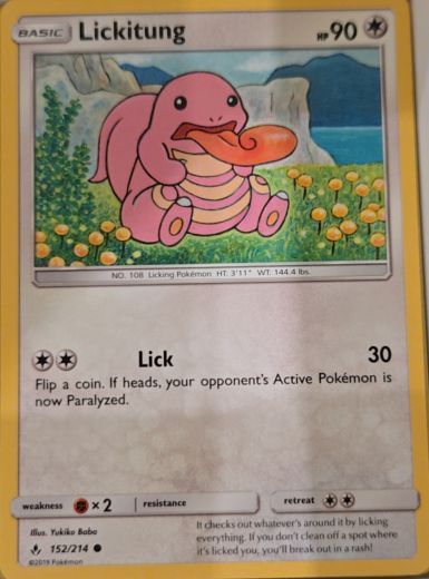 2019 Pokemon Sun & Moon Unbroken Bonds #152 Lickitung — front