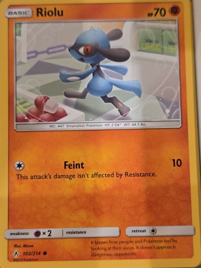 2019 Pokémon Sun & Moon Unbroken Bonds #102 Riolu — front