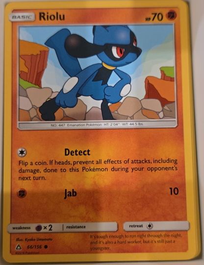 2018 Pokémon Sun & Moon Ultra Prism #66 Riolu — front