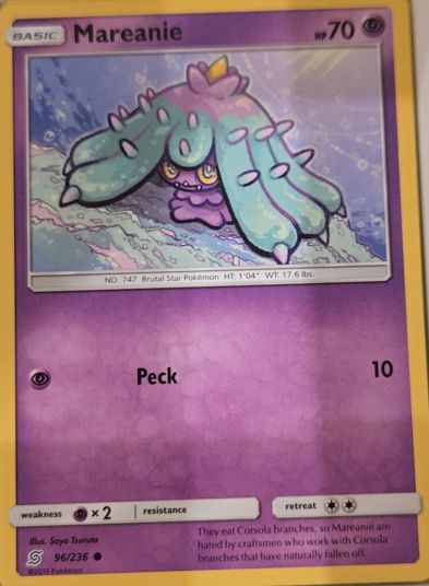 2019 Pokémon Sun & Moon Unified Minds #96 Mareanie — front