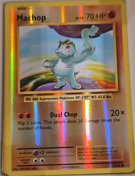 2016 Pokémon XY - Evolutions #57 Machop — front