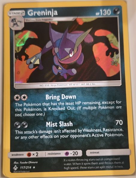 2019 Pokemon #117 Greninja — front