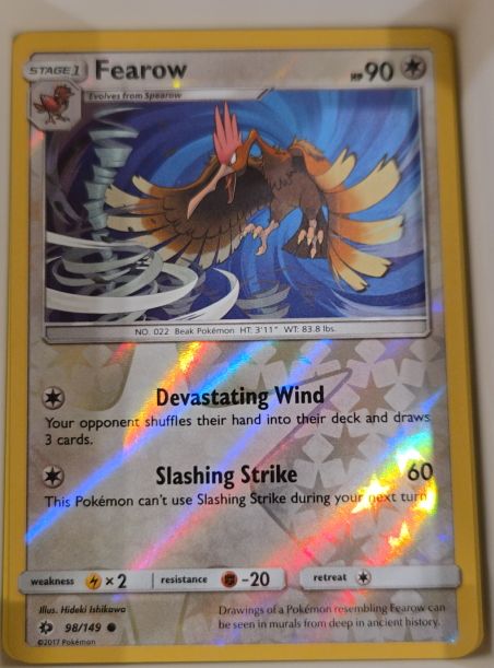 2017 Pokémon Sun & Moon #98 Fearow — front