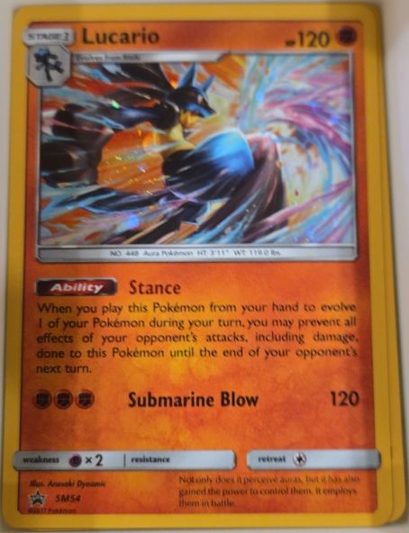 2017 Pokemon Black Star Promo #SM54 Lucario — front