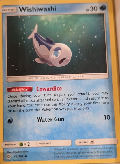 2017 Pokemon Sun & Moon #44 Wishiwashi — front