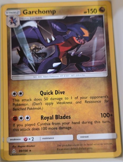 2018 Pokémon Sun & Moon Ultra Prism #99 Garchomp — front