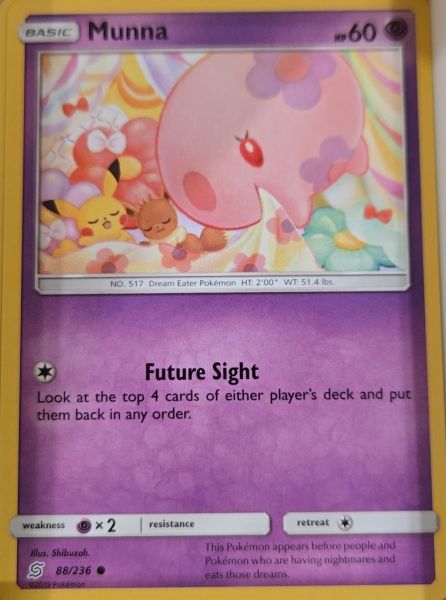2019 Pokemon Unified Minds #88 Munna — front