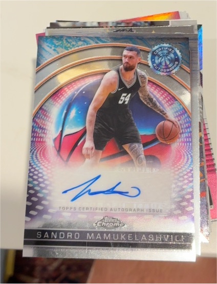2024-25 Topps Chrome Certified Autograph Issue #TCAI-SMA Sandro Mamukelashvili — front