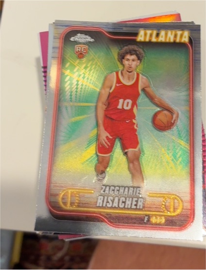 2024-25 Topps Chrome #169 Zaccharie Risacher — front