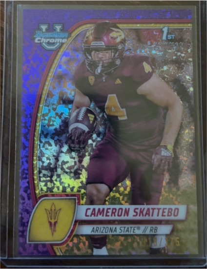 2024 Bowman University Chrome #37 Cameron Skattebo — front