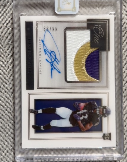 2024 Panini One #51 Ladd McConkey Rookie Patch Auto — front