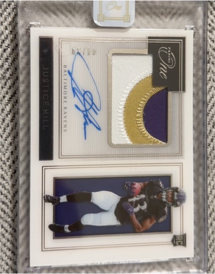 2020 Panini One #6 Justice Hill — front