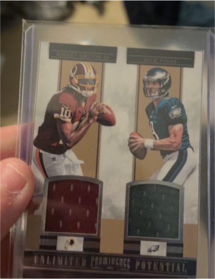 2012 Panini Prominence Unlimited Potential #6 Robert Griffin III Nick Foles — front