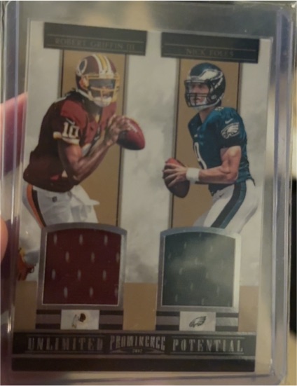 2012 Panini Prominence #6 Robert Griffin III / Nick Foles — front