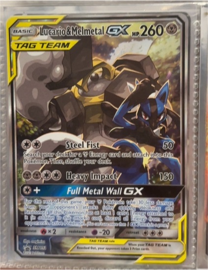 2019 Pokémon SM Black Star Promo #SM192 Lucario & Melmetal GX — front