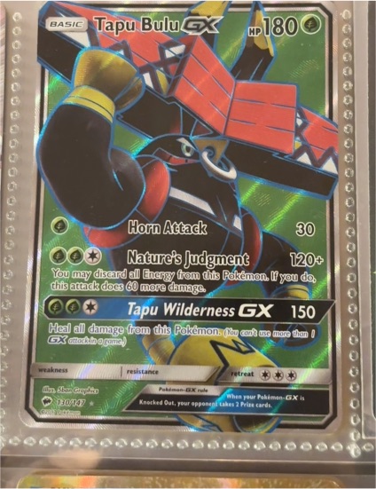 2017 Pokemon Burning Shadows #130 Tapu Bulu GX — front